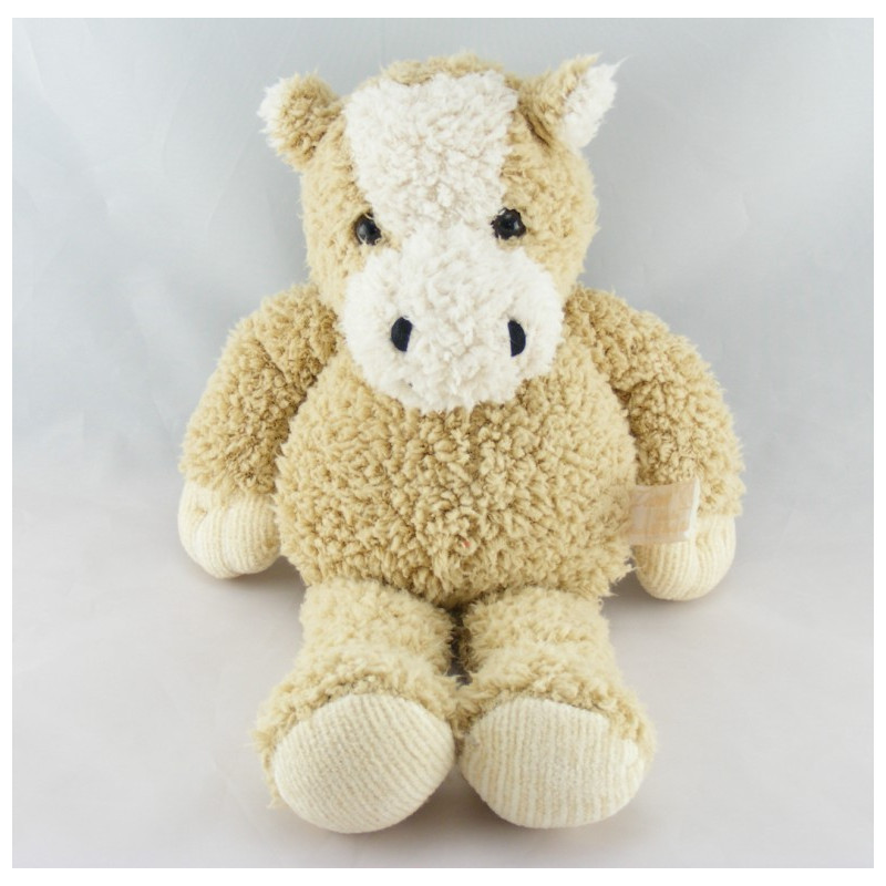 Doudou hochet vache blanche noir HAPPY HORSE