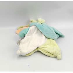 Doudou et compagnie marionnette ours blanc bleu orange vert Collector