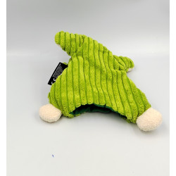 Doudou plat marionnette Aligatos crocodile vert LES DEGLINGOS