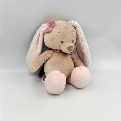 Doudou musical lapin beige rose Sacha et Pauline NATTOU