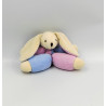 Doudou pantin lapin rose bleu CMP