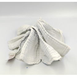 Doudou et compagnie plat lapin blanc bleu ciel lange Créateur de Rêves