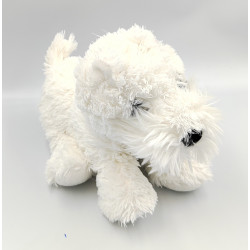 Doudou peluche chien blanc GIPSY