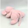 Doudou peluche souris rose blanche NOUNOURS