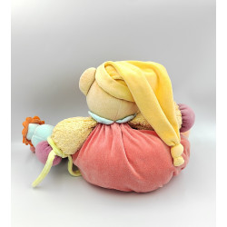 Doudou patapouf ours orange rouge bleu lion pop KALOO