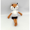 Doudou renard orange marron blanc VERTBAUDET