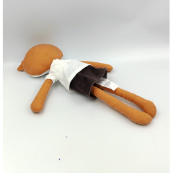 Doudou renard orange marron blanc VERTBAUDET