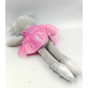 Doudou peluche cerf renne elan gris rose tutu RODA