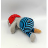 Doudou ours gris rouge bleu PIRATE SOFT TOY