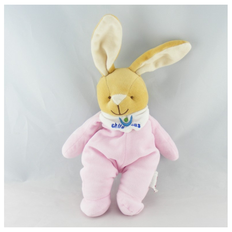 Doudou lapin bleu écharpe Bengy