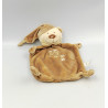 Doudou plat ours beige empreintes