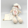 Doudou et compagnie lapin de sucre rose blanc
