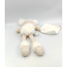 Doudou et compagnie lapin de sucre rose blanc