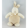 Doudou musical lapin beige blanc SUCRE D'ORGE