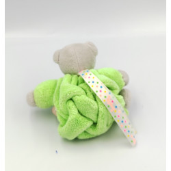 Doudou petit ours Plume gris vert KALOO