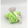 Doudou petit ours Plume gris vert KALOO