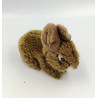 Peluche lapin marron blanc
