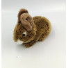 Peluche lapin marron blanc