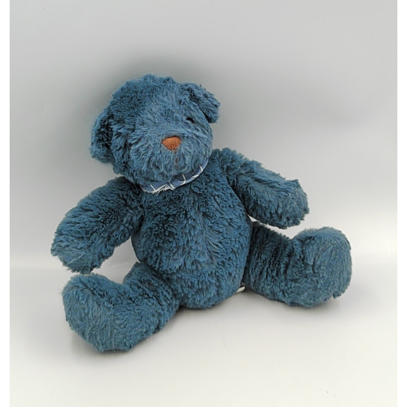 Doudou peluche ours bleu BLANCHE PORTE