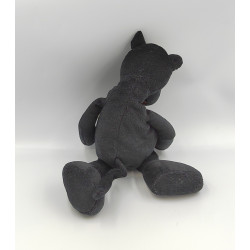 Peluche chat panthére noir museau marron MOSA
