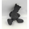 Peluche chat panthére noir museau marron MOSA