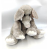 Grande peluche éléphant gris blanc rose TOYS R US