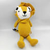 Doudou peluche lion jaune blanc ATMOSPHERA