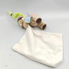 Doudou luminescent ours marron vert blanc mouchoir étoiles BABY NAT