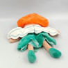 Doudou plat marionnette princesse reine orange bleu ailes HEMA