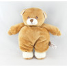 Doudou ours marron beige avec mouchoir ANNA CLUB PLUSH