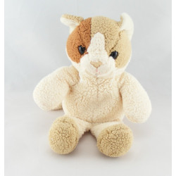 Doudou chat blanc marron beige ANNA CLUB PLUSH