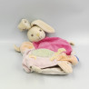 Doudou plat lapin rose vert orange tortue KALOO