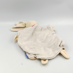 Doudou plat lapin rose vert orange tortue KALOO