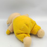 Doudou ours jaune beige écharpe