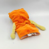 Doudou marionnette singe orange jaune IKEA