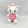 Doudou peluche Chat Marie Les Aristochats rose coeurs Disney