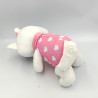Doudou peluche Chat Marie Les Aristochats rose coeurs Disney
