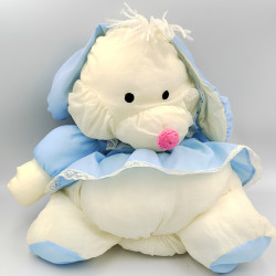 Peluche Puffalump lapin chien bleu blanc