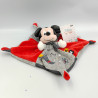 Doudou plat carré Mickey rouge gris noir Hello Star DISNEY BABY