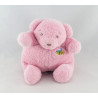 Doudou ours rose abeille brodée NOUNOURS 25 cm