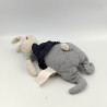 Doudou lapin gris bleu rayé Aimé et Céleste MOULIN ROTY