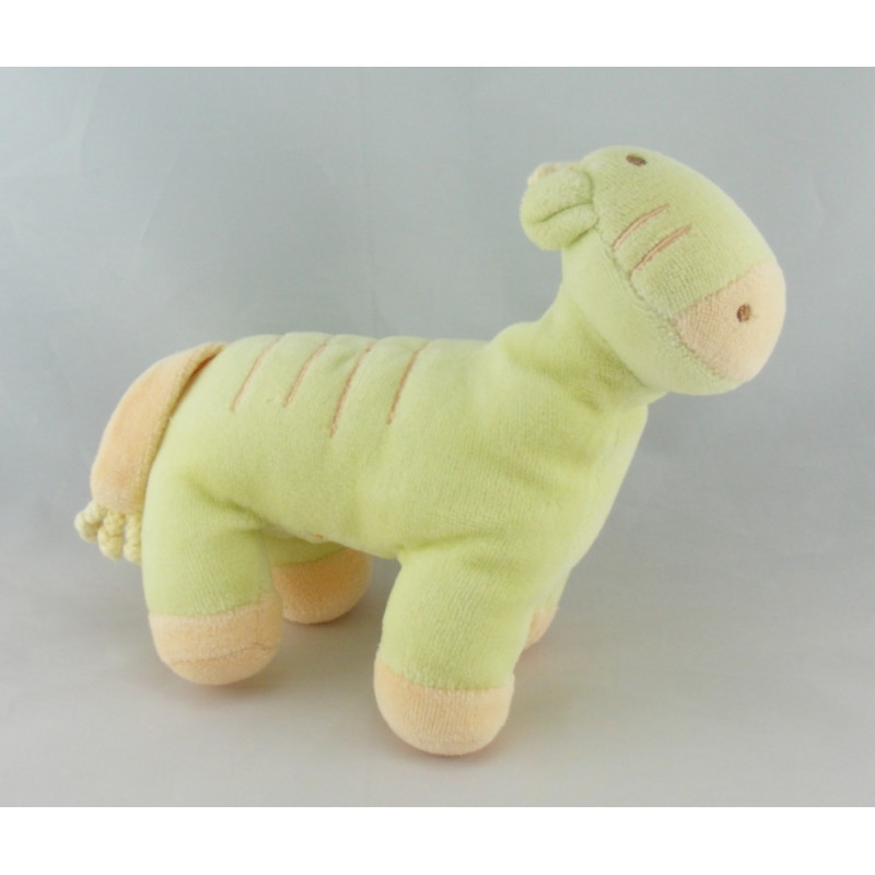 Doudou zébre vache vert couché TEX
