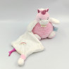 Doudou licorne rose blanc mouchoir BABY NAT