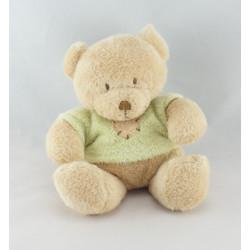 Doudou ours beige pull orange NICOTOY