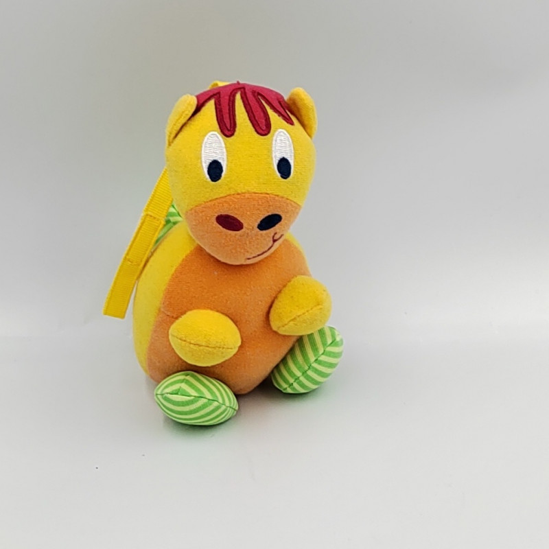 Doudou poney cheval jaune orange vert CHICCO