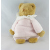 Doudou musical ours beige rose rayé TROUSSELIER