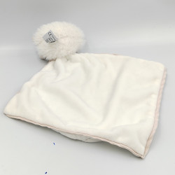 Doudou hérisson blanc beige mouchoir TARTINE ET CHOCOLAT