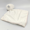 Doudou hérisson blanc beige mouchoir TARTINE ET CHOCOLAT
