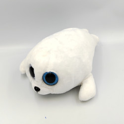 Peluche phoque blanc gros yeux brillant TY