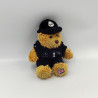 peluche ours policier marron bleu drapeau anglais KEEL TOYS
